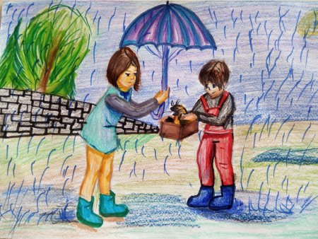 Рисунок на тему Милосердие