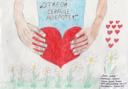 Рисунок на тему доброта легкий