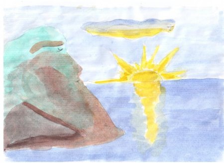 Рисунок Михаила Юрьевича Лермонтова Утес