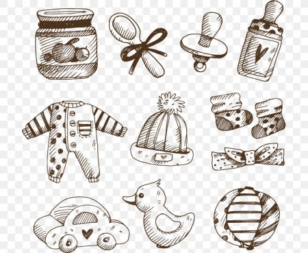 Детские аксессуары вектор