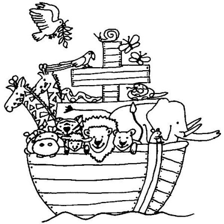 Ковчег раскраска для детей