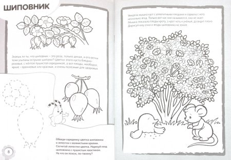 Нарисовать куст шиповника