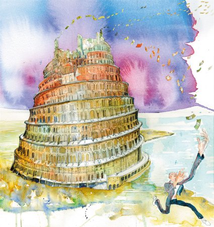 Вавилонская башня рисунок