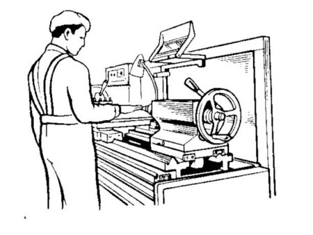Зарисовка токарного станка