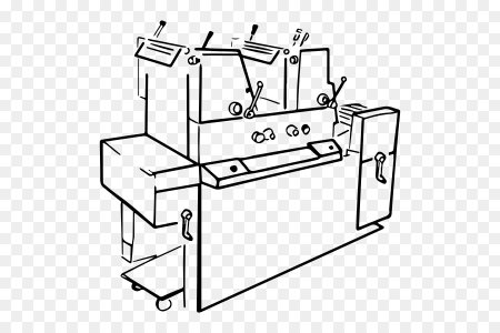 Печатный станок вектор