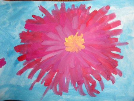 Нетрадиционное рисование астры
