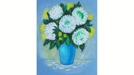 Уроки рисования хризантемы