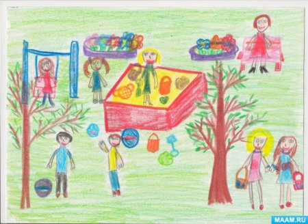 Рисунок на тему мой любимый детский сад