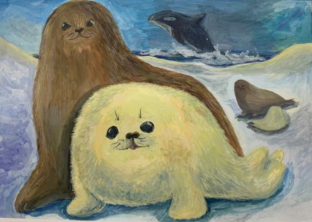 Белый медведь рисунок