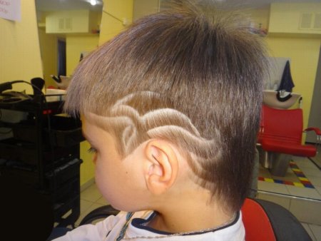 Узоры выбритые на голове для детей