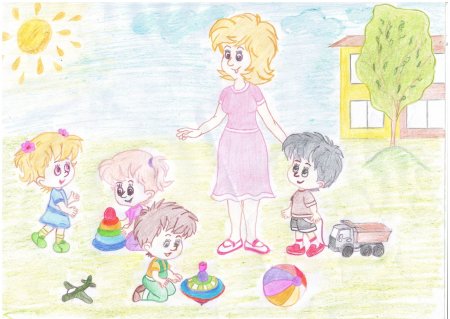 Рисование мой детский садик