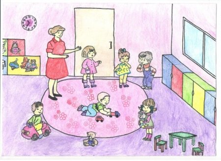 Рисунок на тему мой любимый детский сад
