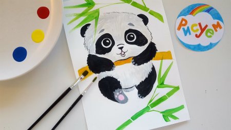 Панда для рисования для детей