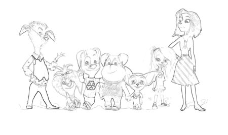 Раскраска "Барбоскины "