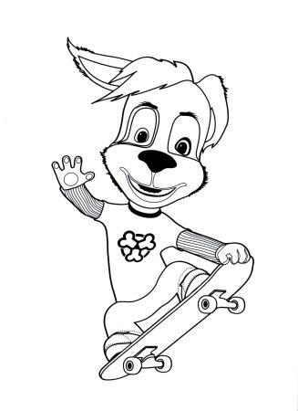 Дружок из Барбоскиных на скейте