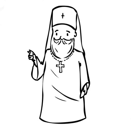 Священник мультяшный