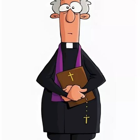 Батюшка на белом фоне