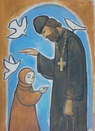 Священник раскраска