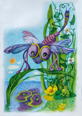 Стрекоза иллюстрация