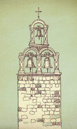 Колокольня рисунок