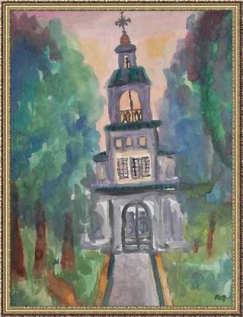 Рисунок колокольни или звонницы