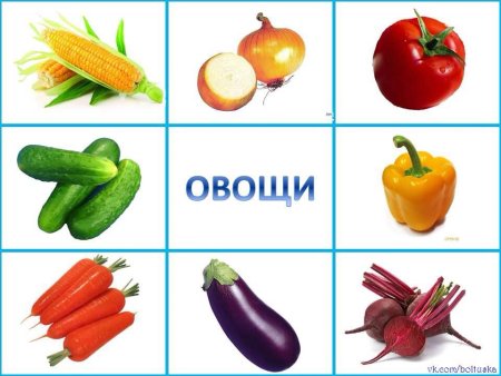 Наглядный материал овощи
