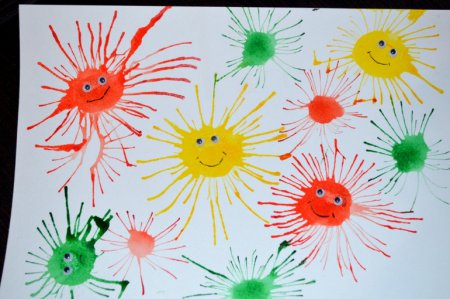 Кляксография с трубочкой техника рисования