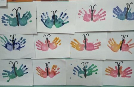 Рисование ладошками в младшей группе