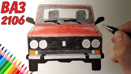 ВАЗ 2106 рисунок карандашом легкий