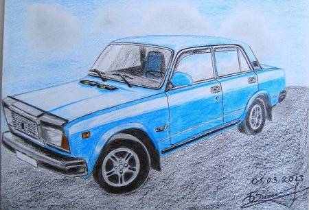 ВАЗ 2107 карандашом