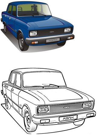 Москвич 2140 SL рисунок