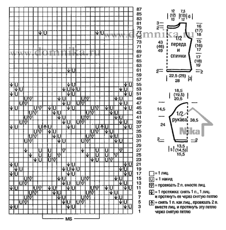 Схемы вязания спицами белый ажурный пуловер