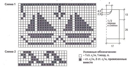 Схема филейного вязания крючком для мальчика