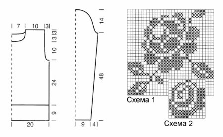 Схема рисунка для вязания спицами женский