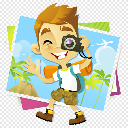 Туристы мультяшные