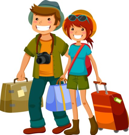 Турист на прозрачном фоне