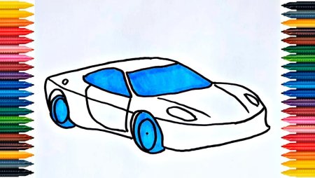 Раскраска гоночные машины Бугатти