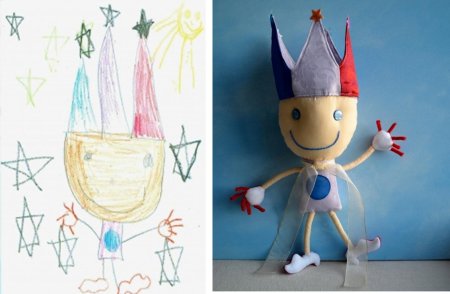 Игрушки сшитые по детским рисункам