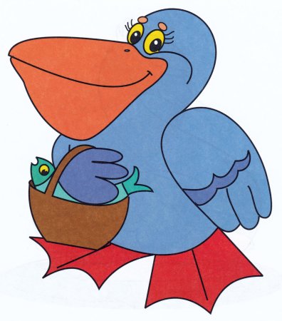 Пеликан рисунок