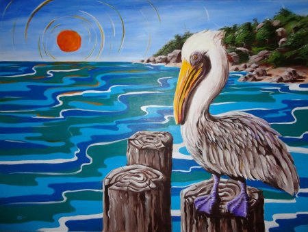 Пеликан раскраска для детей