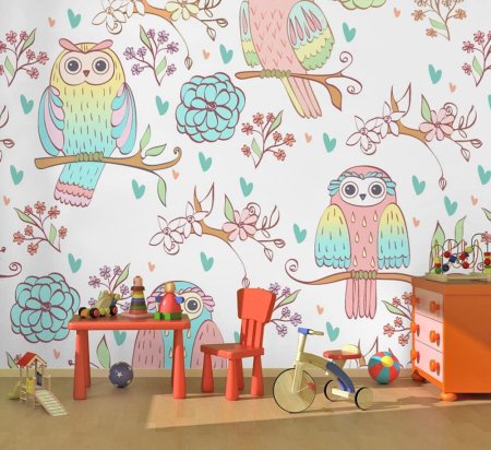 Стена для рисования в детской комнате