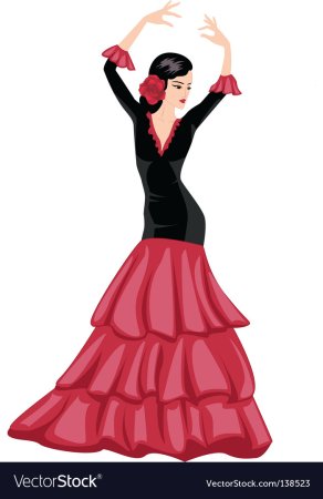 Танцовщица фламенко вектор Испания