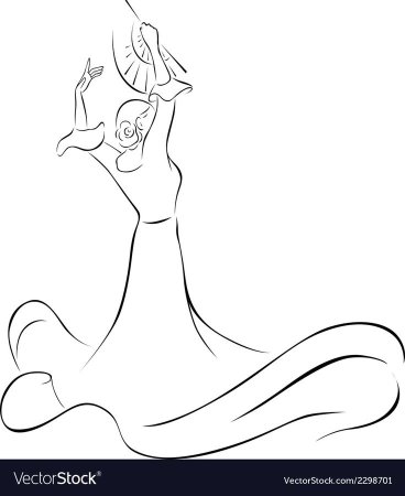 Испанский танец раскраска