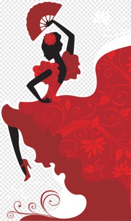 Танцорка фламенко акварелью