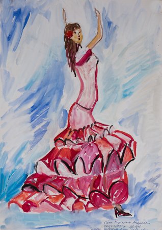 Цыганка Кармен рисунок