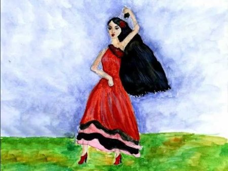 Танцовщица фламенко вектор