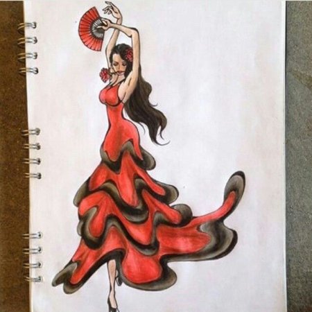 Фламенко векторный рисунок