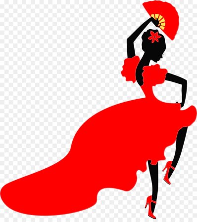 Танцовщица фламенко силуэт