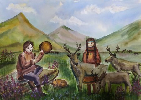 Картина оленеводство