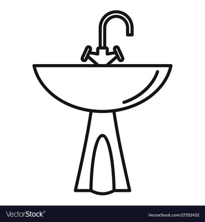 Раковина схематично